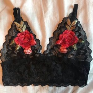 Rose lace bralette